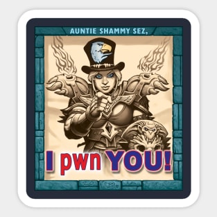 I pwn YOU! - Stormwind Lady Style Sticker